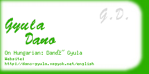 gyula dano business card